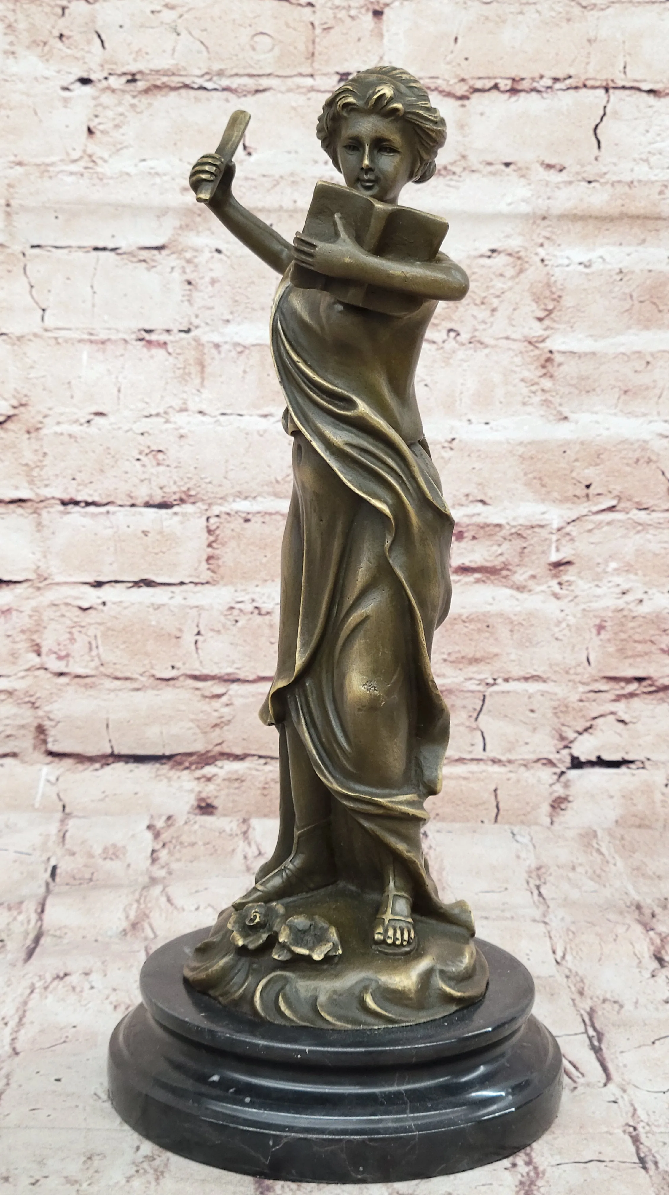 Athena Greek Goddess Mythological Figure Bronze Sculpture Original Art by Milo