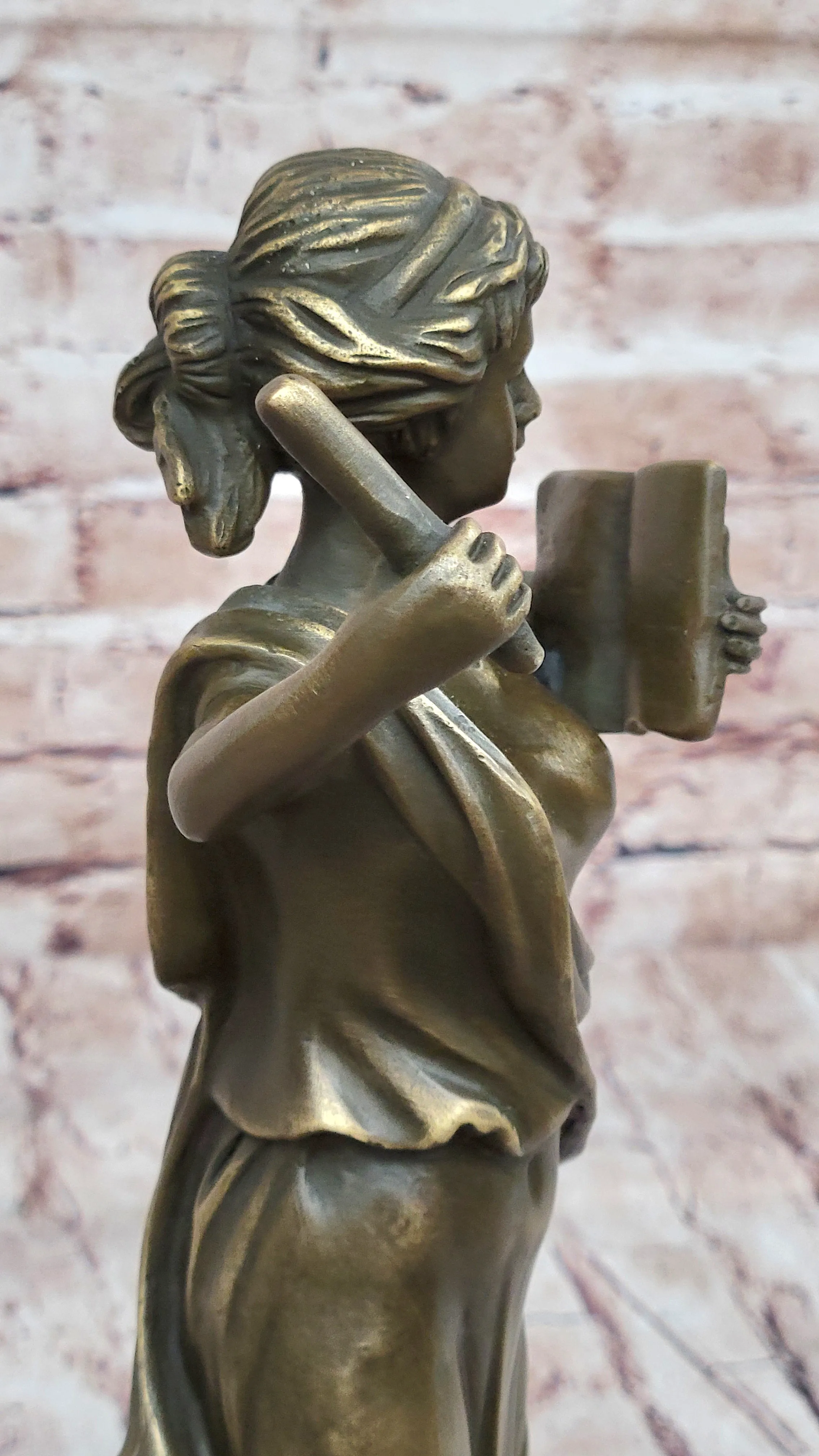 Athena Greek Goddess Mythological Figure Bronze Sculpture Original Art by Milo