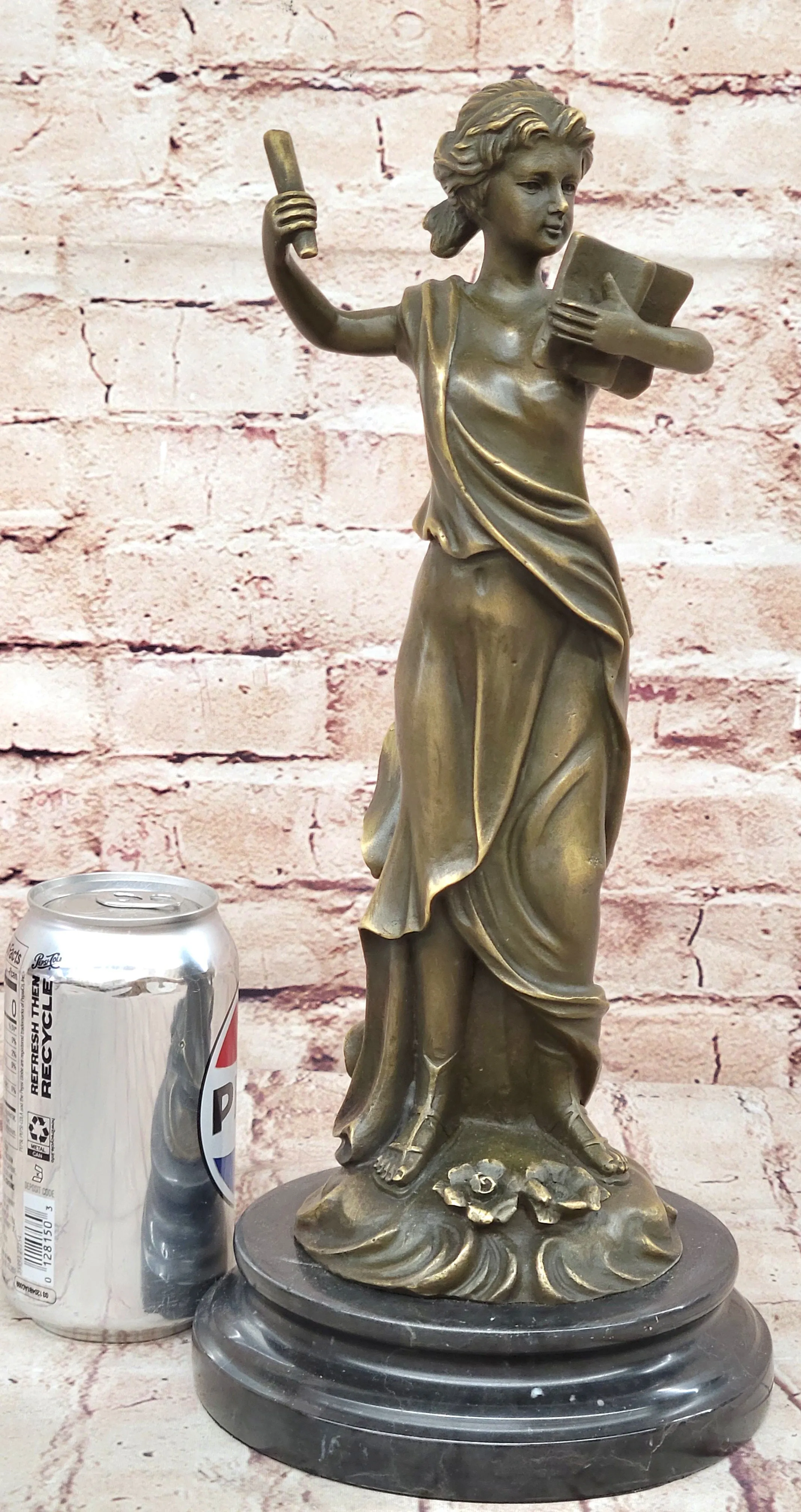 Athena Greek Goddess Mythological Figure Bronze Sculpture Original Art by Milo