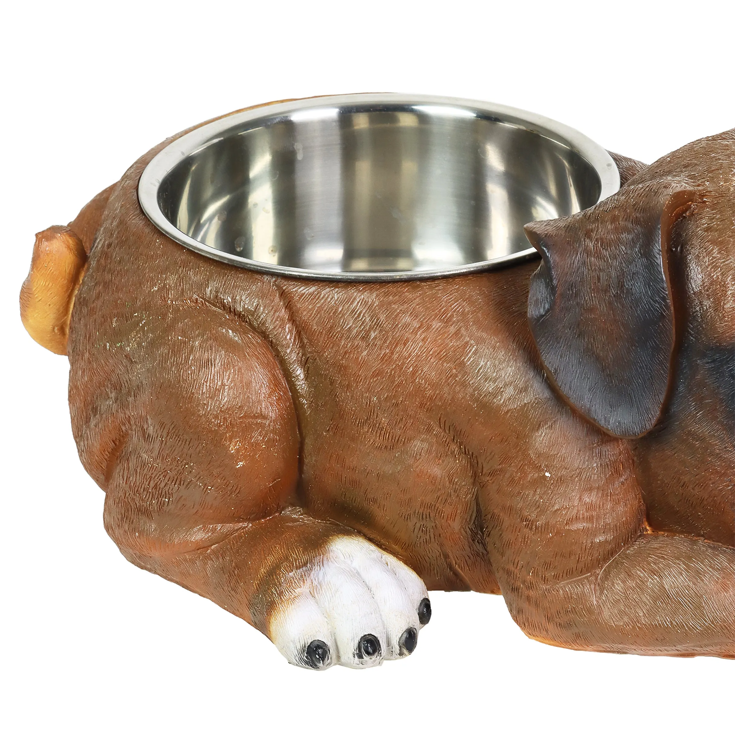 Boxer Bowl with Stainless Bowl Insert, 13 by 5.5 Inches