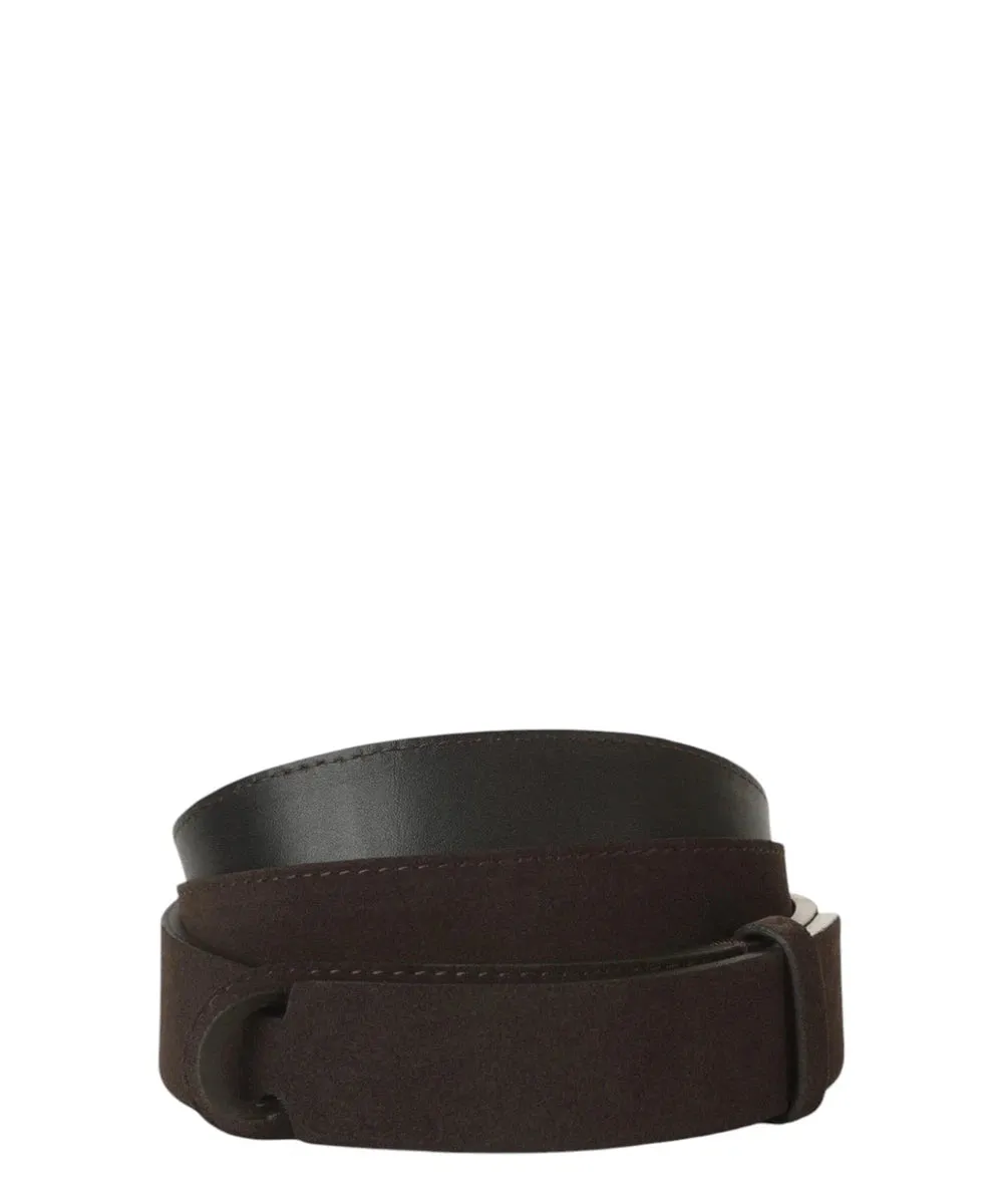 Cintura Nobuckle Suede in Camoscio