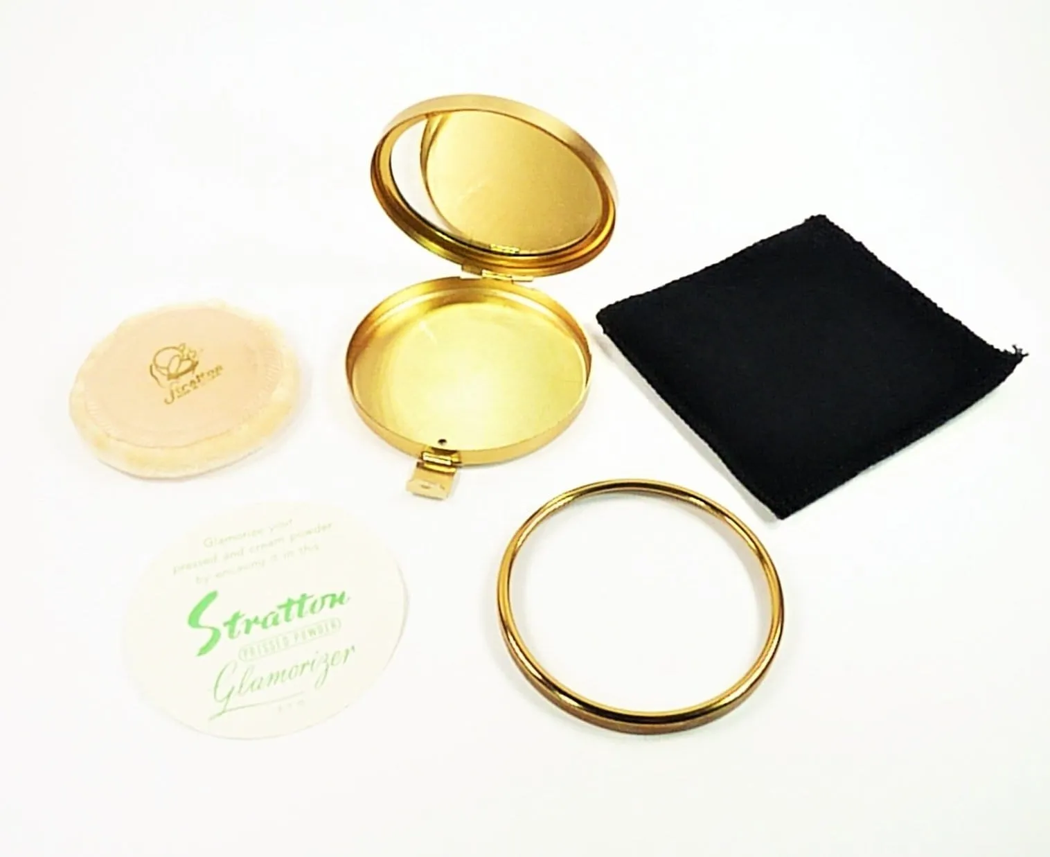 Extremely Rare Unused 1950s Stratton Glamorizer (Early) Powder Compact