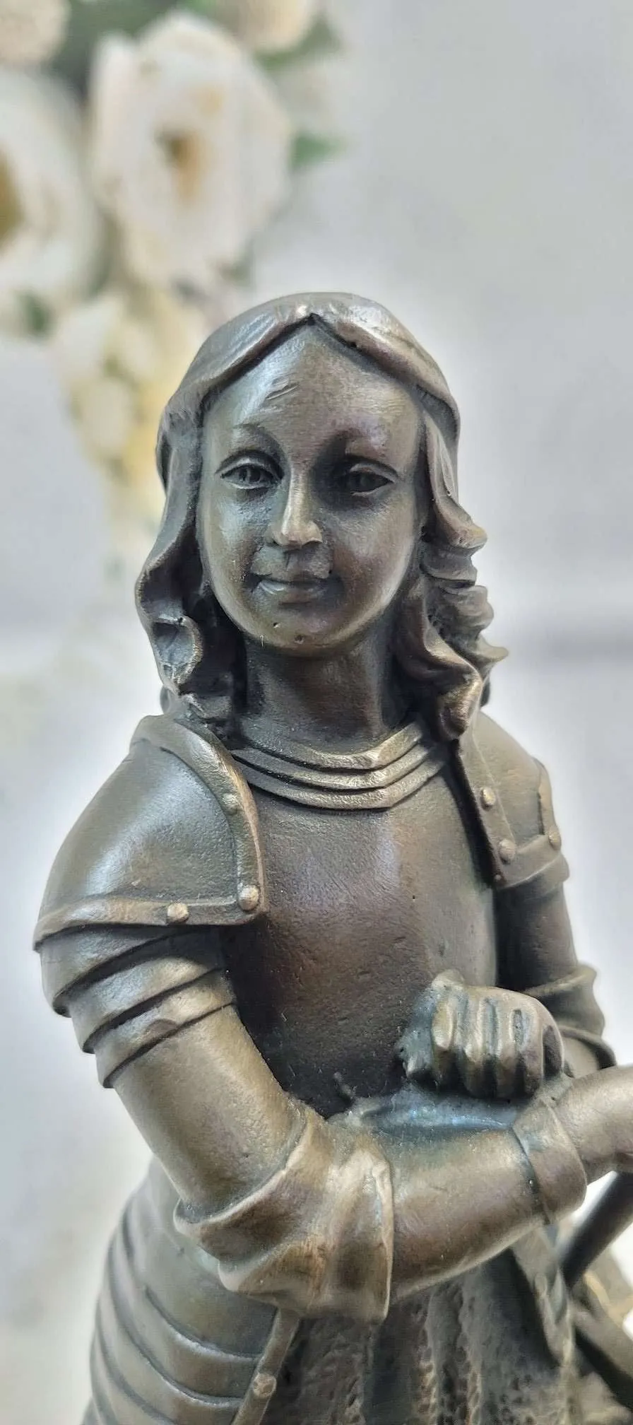 French Saint Joan of Arc Bronze Statue Sculpture Figure Fremiet 12" x 5"