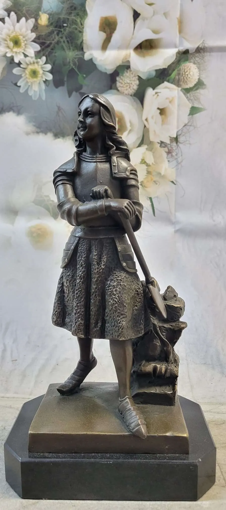 French Saint Joan of Arc Bronze Statue Sculpture Figure Fremiet 12" x 5"