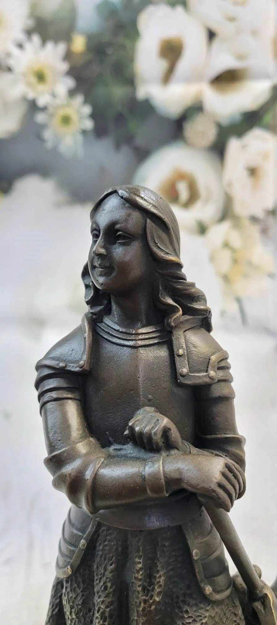 French Saint Joan of Arc Bronze Statue Sculpture Figure Fremiet 12" x 5"