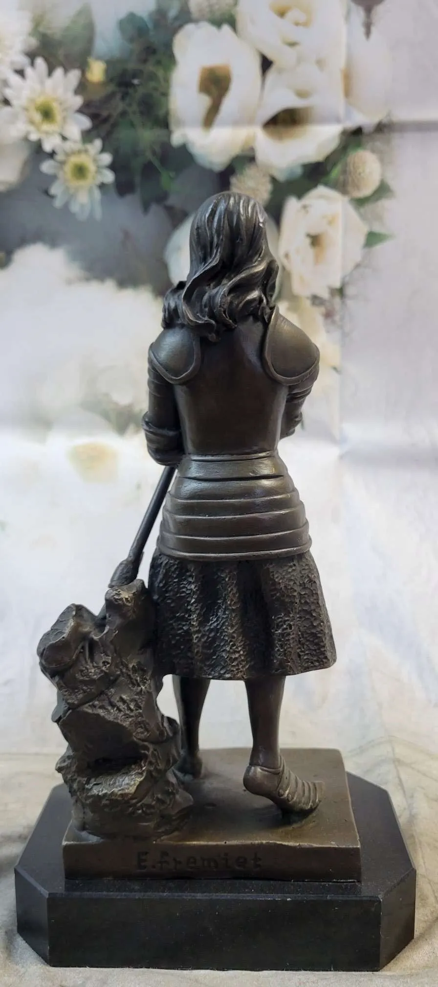 French Saint Joan of Arc Bronze Statue Sculpture Figure Fremiet 12" x 5"