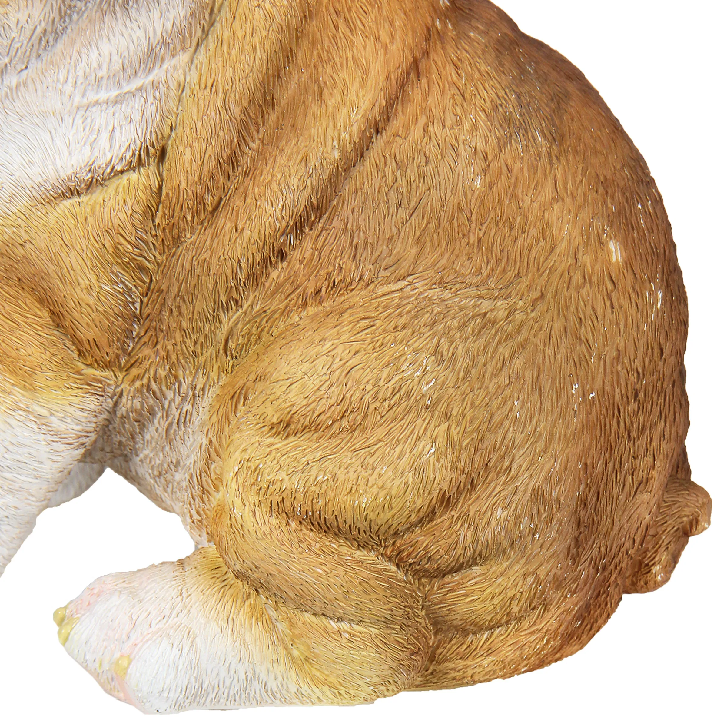 Hand Painted English Bulldog Puppy Statuary, 6 Inch