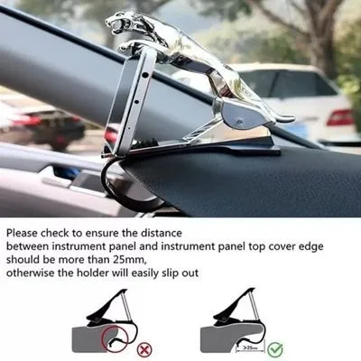 Jaguar Car Mobile Phone Holder | Mount Stand - Adjustable Clip Holder for Dashboard