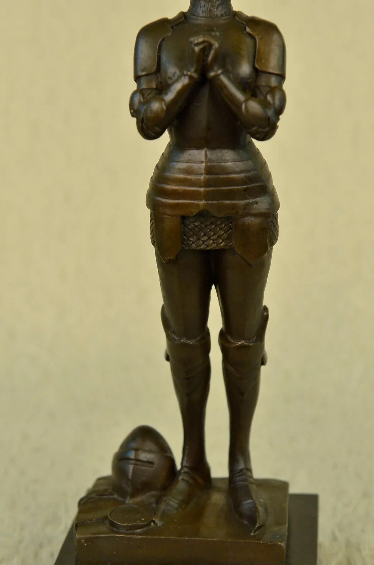 Signed Leonard Joan of Arc Bronze Marble Sculpture Hot Cast Home Decor Figurine