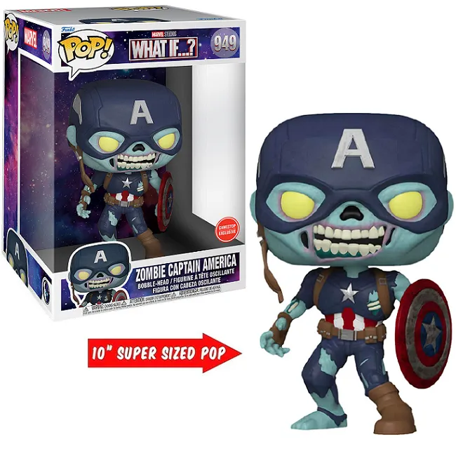 Zombie Captain America #949 - What If Funko Pop! [10-Inch GameStop Exclusive]